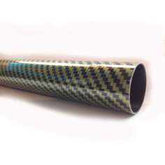 Tubo de fibra de carbono-kevlar malha vista (22 mm. Ø externo - 20 mm. Ø interior) 2000 mm.