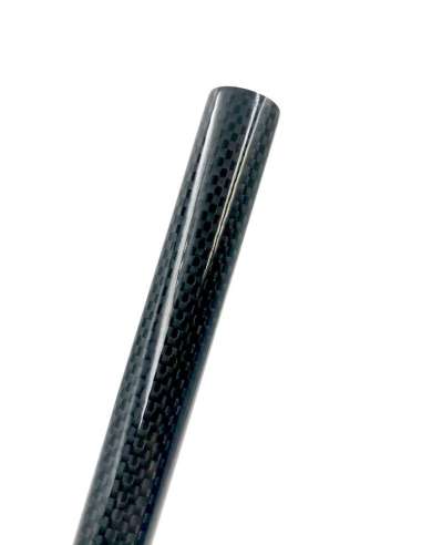 Tubo de fibra de carbono malha vista Tafetán  (20 mm. Ø externo - 18 mm. Ø interior) 2000 mm.