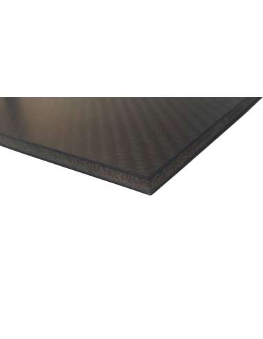Carbon fiber sandwich plate with inner core - 400 x 250 x 2,4 mm.