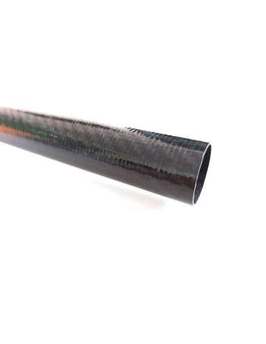 Tubo fibra de carbono - fibra de vidro (Ø externo de 29 mm - Ø interno de 27 mm) 1200 mm.
