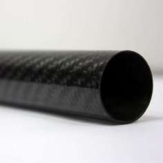 Tubo de fibra de carbono malla vista (16mm. Ø exterior - 12mm. Ø interior) 2500mm.