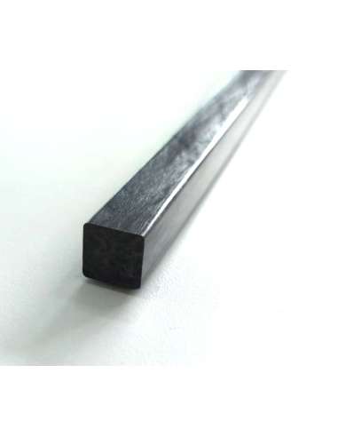 Pletina, lámina, cuadrado, tubo rectangular macizo de fibra de carbono,  epoxi, epoxy, alto 2mm. x ancho 23mm.