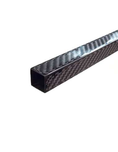 Square carbon fiber tube, outer (25x25 mm.) - inner (22x22mm.) - Length 1000 mm.