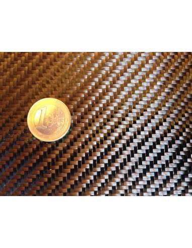 Tecido de fibra de carbono Sarja 2x2 3K peso 200gr/m2 largura 1200 mm.