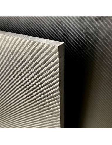 Two-sided carbon fiber plate MATTE - 1000 x 800 x 15 mm.