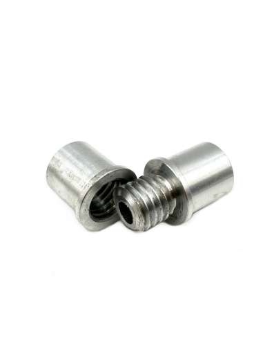 Aluminum connector with thread for connection of tubes with dimensions (20mm, external Ø - 18mm, inner Ø)
