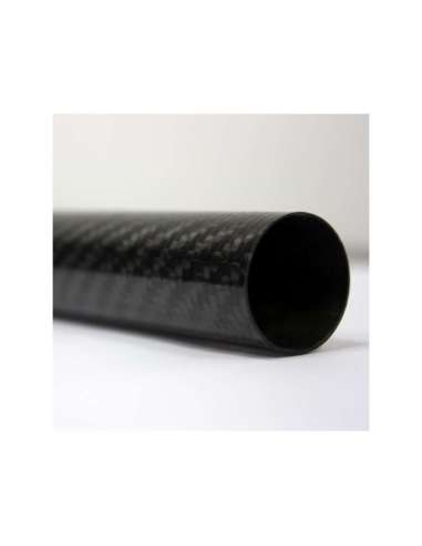 Tubo de fibra de carbono malha vista (28mm. Ø externo - 25 mm. Ø interior) 1200 mm.