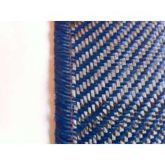 Tecido de fibra de Kevlar-carbono (Azul escuro) Sarja 2x2 3K peso 200gr/m2 largura 1200 mm.