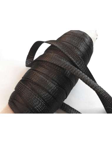 Commercial sample 25mm Ø Carbon fiber braided tubular sleeve - (9,86g/m)