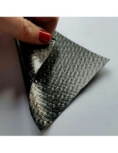 Commercial sample flexible carbon fiber sheet with lattice pattern (Black Color) - 50x50 mm.