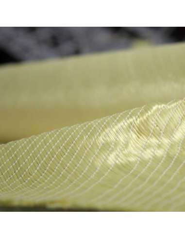 Commercial sample woven of kevlar fiber Biaxial 3K weight 320gr/m2 - 250mm x 200mm.