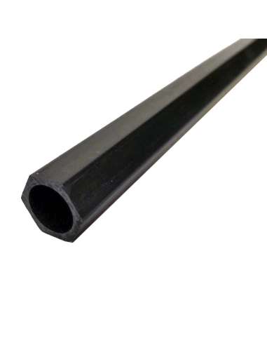 Tubo de fibra de carbono malla vista (30mm. Ø exterior - 28mm. Ø  interior) 1000mm. 