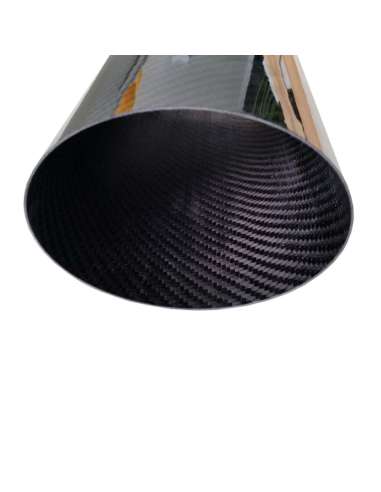 Tubo ovalado de fibra de carbono (57x35mm.) Ø exterior - (55x33mm.) Ø interior - 400mm.
