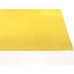 Muestra comercial plancha de fibra de kevlar dos caras - 50 x 50 x 0,5 mm.