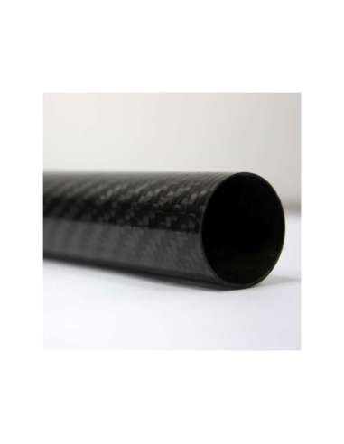 Tubo de fibra de carbono malla vista (34mm. Ø exterior - 32mm. Ø  interior) 1000mm. 