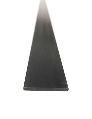 Flat bar, plate, carbon fiber sheet. Height 0.5mm x width 3mm. Length 1000mm.