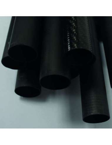 tubo de fibra de carbono 3K longitud a elegir Tubo de carbono brillante de 30 mm de diámetro/fibra de carbono CFK 330 mm