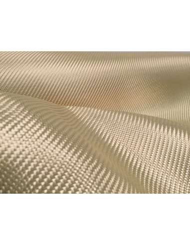 Muestra comercial tejido de fibra de kevlar Sarga 2x2 3K peso 180gr/m2 - 250mm x 200mm.