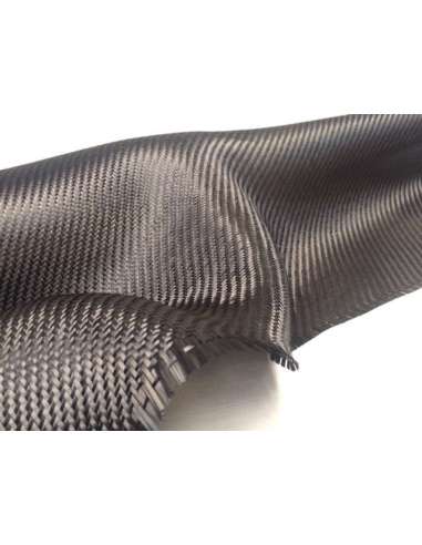 Commercial sample carbon fiber fabric 2x2 3K-160g/m2 - 250 x 200 mm.
