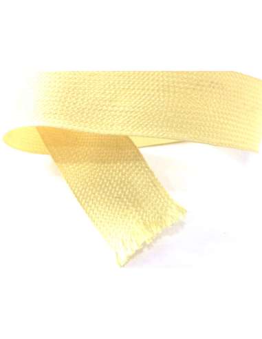 Commercial sample 20mm flat braided kevlar fiber tape - 1K 20mm.