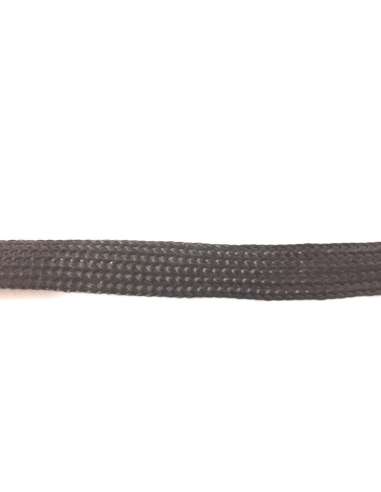 Flat 10 mm. 1K braided carbon fiber tape.