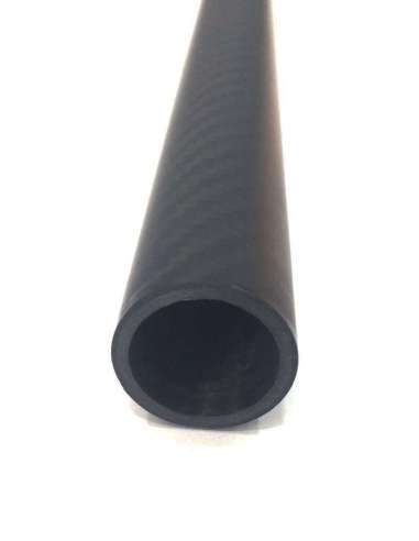 Tubo de fibra de carbono malha vista (27 mm. Ø externo - 23 mm. Ø interior) 300 mm.