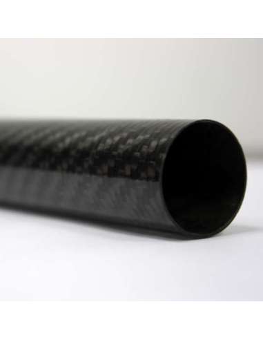 Tubo de fibra de carbono malla vista (32mm. Ø exterior - 26mm. Ø  interior) 2000mm.