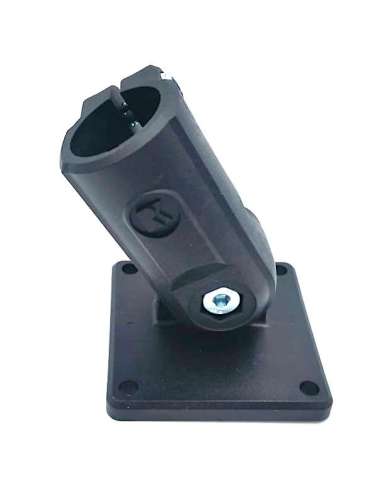 Base hinge variable angle straight clamp-connector for outer Ø 12-18mm tube