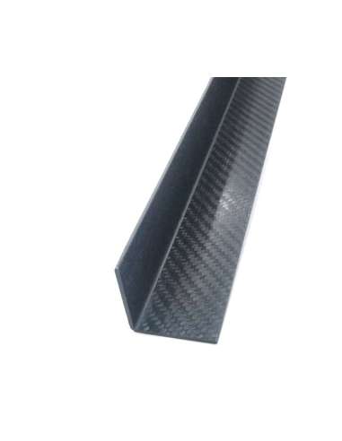 Angular to 90º of carbon fiber. Thickness 2 mm. - 30 x 30 x 490 mm.