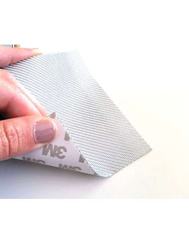 Glass fiber 1K flexible sheet Twill (Silver color) with 3M adhesive